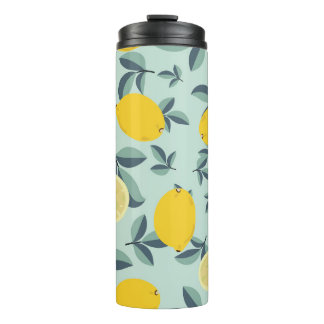 Bouteilles Isothermes Motif transparent tropical avec citrons jaunes