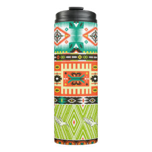 Bouteilles Isothermes Motif tribal transparent avec éléments géométr