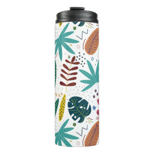 Bouteilles Isothermes motif tropical avec feuilles colorés