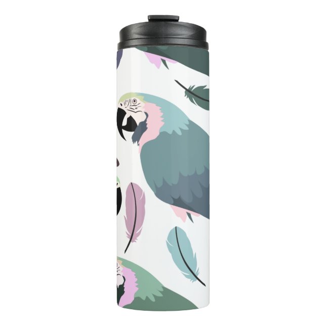 Bouteilles Isothermes Motif tropical de perroquets modernes  (Devant)