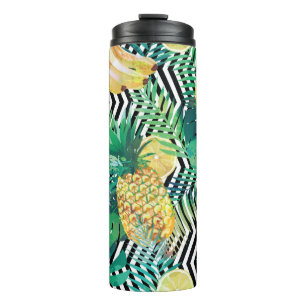 Bouteilles Isothermes Motif tropical sans voile avec bananes citrons pal