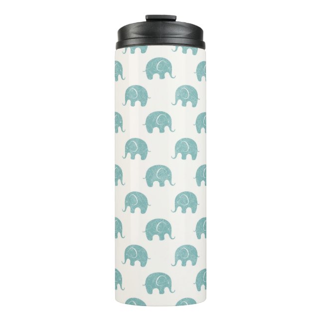 Bouteilles Isothermes Motif Turquoise Cute Elephant (Devant)