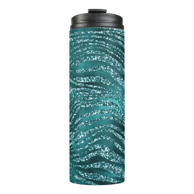 Bouteilles Isothermes Motif turquoise Ombre Glam Parties scintillant Tig (Devant)