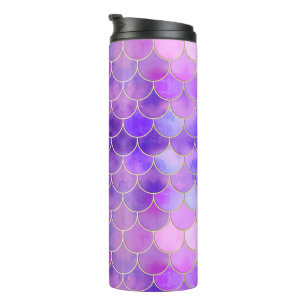 Bouteilles Isothermes Motif Ultra Violet & Gold Mermaid