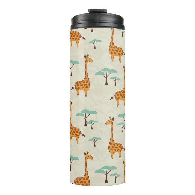 Bouteilles Isothermes Motif vintage Giraffe. (Devant)