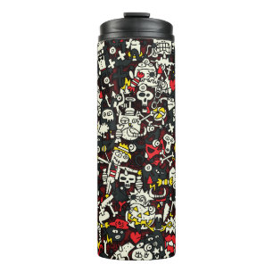 Bouteilles Isothermes Motif Vintage Halloween Mini Doodle