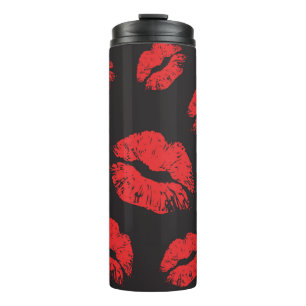 Bouteilles Isothermes motif vintage rouge transparent sur arrière - plan