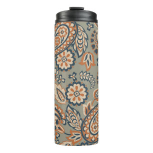 Bouteilles Isothermes Motif vintage sans couture Paisley. Arrière-groupe