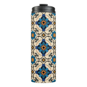 Bouteilles Isothermes Motif vintage sans soudure. Ornement ethnique colo