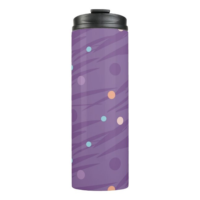 Bouteilles Isothermes motif violet Abstrait sans soudure avec cercles et (Devant)