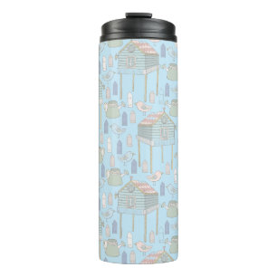 Bouteilles Isothermes Motif Whimsical Gardener en bleu