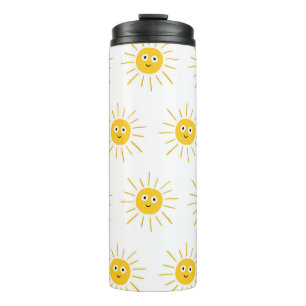 Bouteilles Isothermes Motifs de soleil : vintage et transparent.