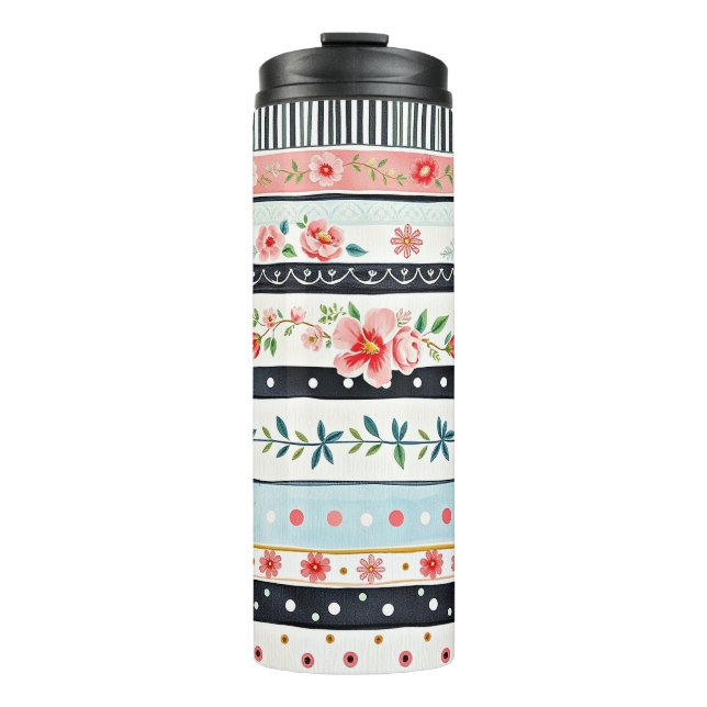 Bouteilles Isothermes Motifs shabby chic mixtes (Devant)