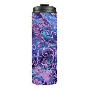 Bouteilles Isothermes Motifs tourbillonnants d'ornements en perles de ve