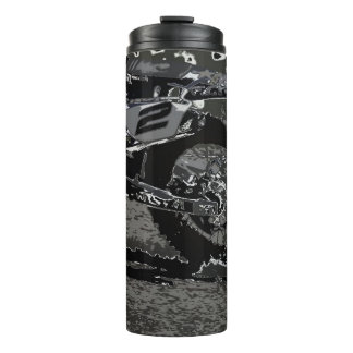 Bouteilles Isothermes Motocross en noir et blanc