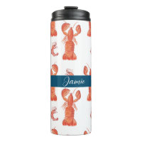 Mouette de homard Crustacé Aquarelle Monogramme