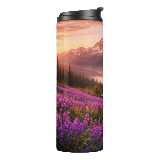 Bouteilles Isothermes Mountains and Wildflowers - 16 oz Thermal Tumbler (Tourné sur la gauche)
