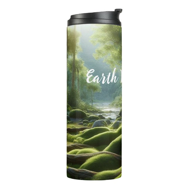 Bouteilles Isothermes Mousse verte vibrante Eco-Terre  (Tourné sur la gauche)