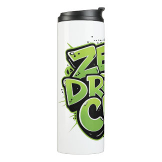 Bouteilles Isothermes Mug avec Funny Gen Z Graffiti Style Zero Drama Clu