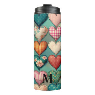 Bouteilles Isothermes Mug de voyage en tissu cousu délabré en forme de c