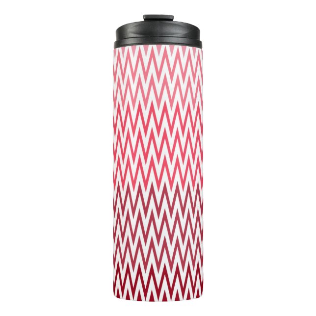 Bouteilles Isothermes Mug de voyage Motif Red Chevron - Moderne réutilis (Devant)