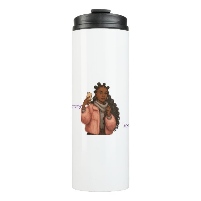 BOUTEILLES ISOTHERMES MUG DE VOYAGE POUR FEMME AU CARACTÈRE - (Devant)