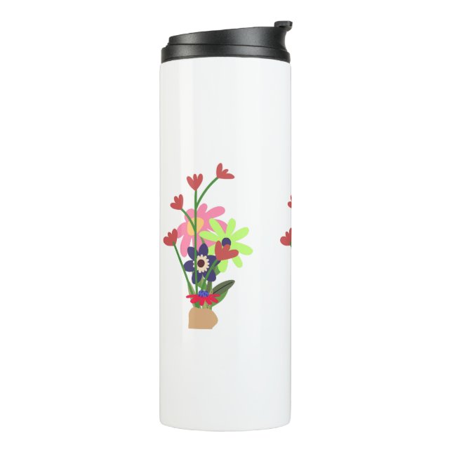 Bouteilles Isothermes mug floral  (Tourné sur la gauche)