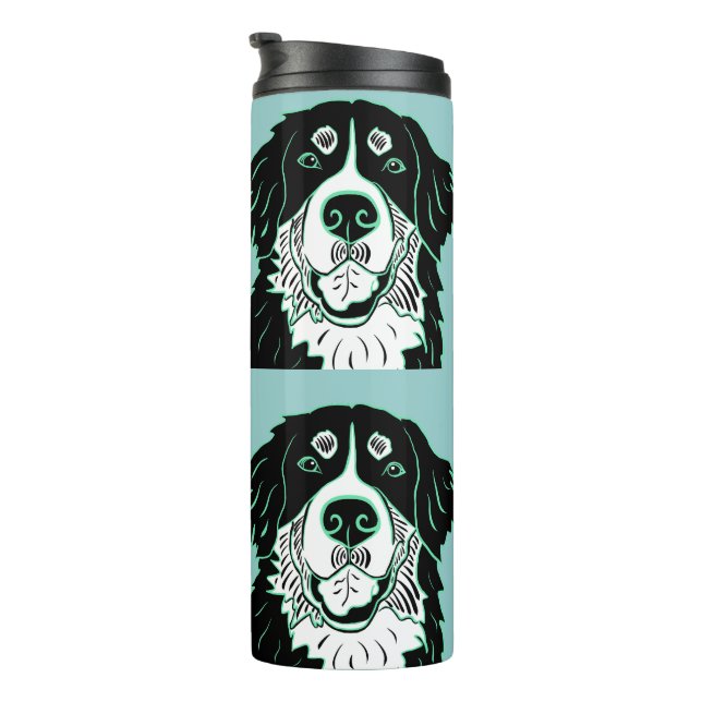 Bouteilles Isothermes Mug Latte Chien de Montagne Bernois (Tourné sur la droite)