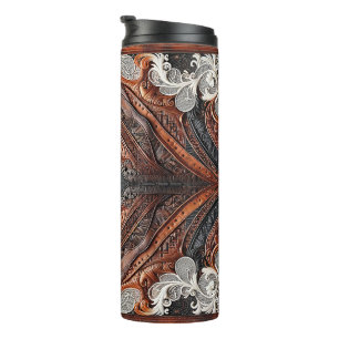Bouteilles Isothermes Multi-Couleurs Cuir & Aspect Lanières Mariage Rust
