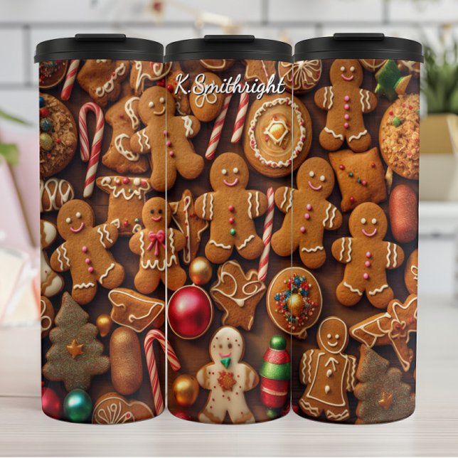 Bouteilles Isothermes Mur de biscuits de Noël au pain d'épice doux (Créateur téléchargé)