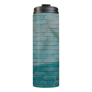 Bouteilles Isothermes Mur en brique bleue et blanche