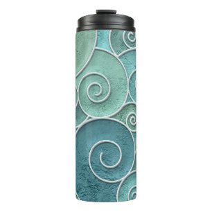 Bouteilles Isothermes Mur plâtre texture transparente avec motif tourbil