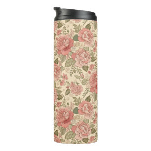 Bouteilles Isothermes Muse Florale Poussiéreuse - Style Batik Rose Pouss