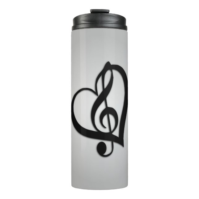 Bouteilles Isothermes Music G Heart on Silver (Devant)