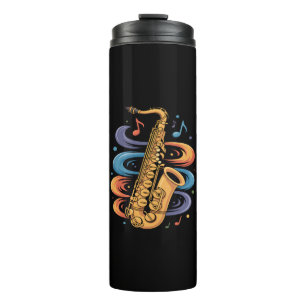 Bouteilles Isothermes Musique de saxophone colorée Flux Instrument de ja