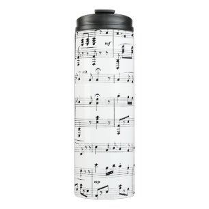 Bouteilles Isothermes Musique en feuille blanche