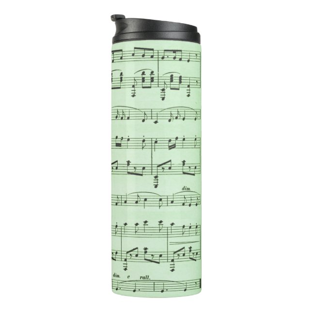Bouteilles Isothermes Musique en feuille verte (Tourné sur la droite)