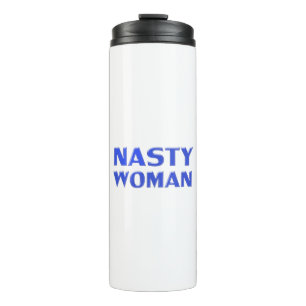 Bouteilles Isothermes "Nasty Woman" cobalt bleu blanc
