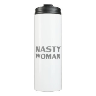 Bouteilles Isothermes "Nasty Woman" gris blanc