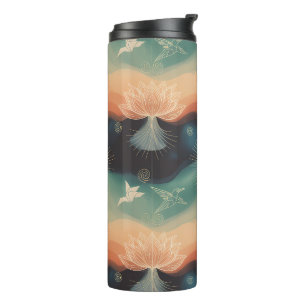 Bouteilles Isothermes Nature abstraite : conception minimaliste de lotus