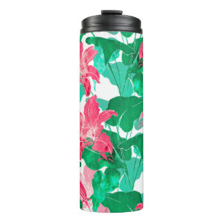 Bouteilles Isothermes nature flowers and leaves colorful seamless patter