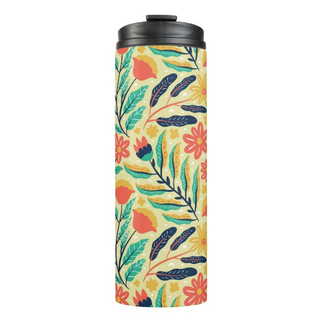 Bouteilles Isothermes Nature Foliage : Floral Motif sans joint. (Devant)