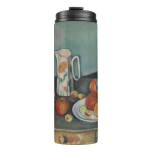 Bouteilles Isothermes Nature morte, Pot à lait et fruits sur une table,