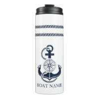 Nautical Blue Ancre Nom du bateau