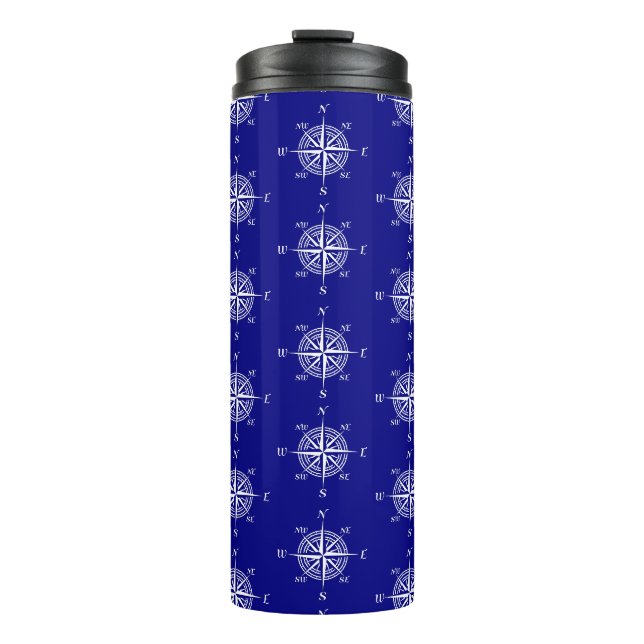 Bouteilles Isothermes Navy Nautical Sailing Compass (Devant)