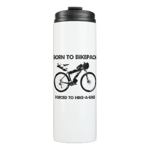 Bouteilles Isothermes Né À Bikepack Forcé À La Randonnée À Vélo