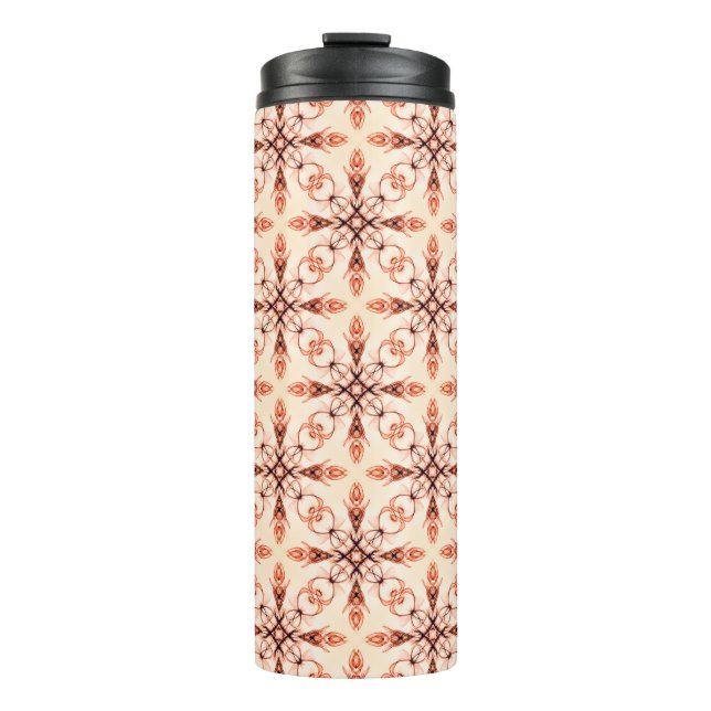 Bouteilles Isothermes Neo Victorian Brown Fractal Motif (Devant)