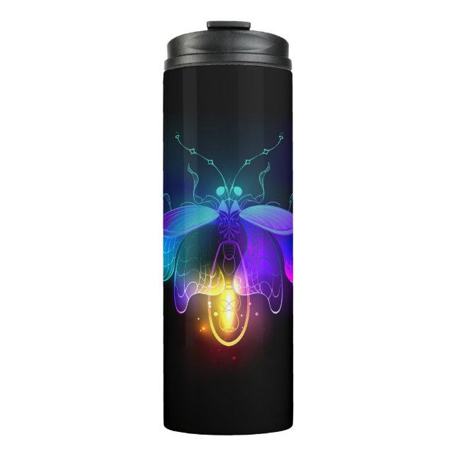 Bouteilles Isothermes Neon Firefly sur noir (Devant)