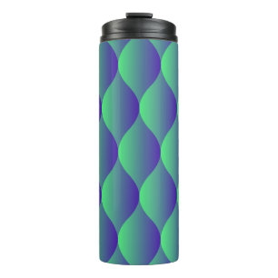 Bouteilles Isothermes Neon Géométrique : Motif à bulles vibrantes.