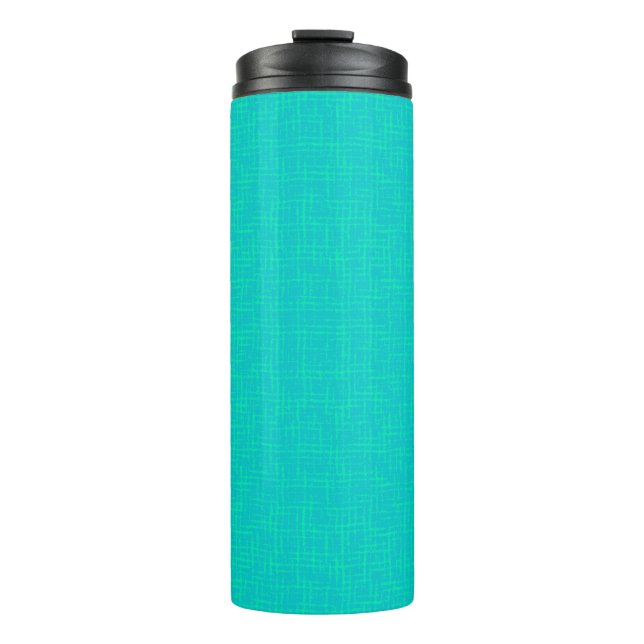 Bouteilles Isothermes Néon turquoise texturé. (Devant)